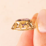 Vintage Collier mit 8K Gelbgold Kette und 8K Gelbgold Anhänger mit Amethyst (ca. 2.50ct), 60er/70er Jahre