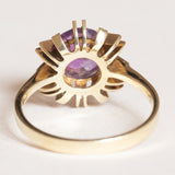 Anello vintage in oro giallo 14K con ametista (1.70ct ca.), anni ‘60/‘70