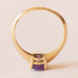 Anello vintage in oro giallo 18K con ametista (1.10ct ca.), anni ‘60