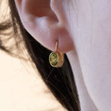 Vintage 8K Gold Peridot Ohrringe, 60er/70er Jahre