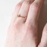 Vintage Solitär aus 18 Karat Gelbgold im Brillantschliff (ca. 0.15 ct), 70er Jahre