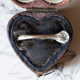 Solitario antico in oro 18K con diamante di taglio vecchia miniera (0.30ct ca.), anni ‘10/‘20