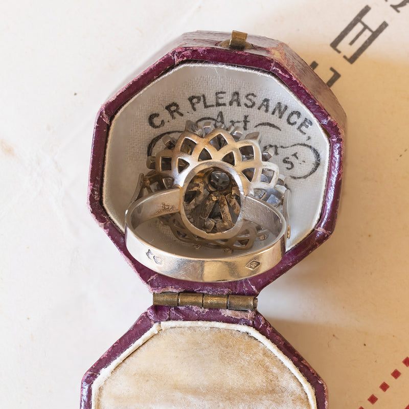 Antique platinum diamond ring (approx. 0.30ctw), 1930s / 1940s