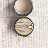 Antiker Ring aus 14 Karat Gold und Silber mit Diamanten (ca. 0.25 ctw), Anfang 900
