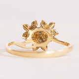 Vintage Ring aus 18 Karat Gelbgold mit Diamanten im Brillantschliff (ca. 0.22 Karat), 70er Jahre