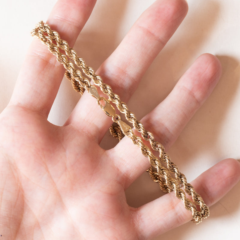 Collana torchon vintage in oro 9K, anni ‘60/‘70
