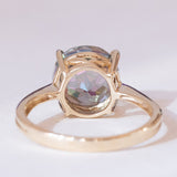 🌙 Anello moderno in oro 9K con topazio mistico