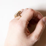 🖤 Anello vintage in oro 18K con cammeo su onice, anni ‘80