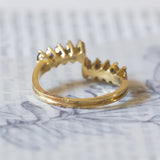 Vintage 18K gold ring with sapphires (0.50ctw approx.) And diamonds (0.20ctw approx.), 1970s