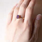 Vintage 18K gold ring with amethyst, 50s/60s
