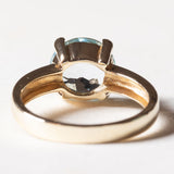 Anello vintage in oro 9K con topazio azzurro, anni ‘60
