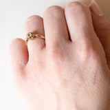 Antiker 18-karätiger Gelbgold- und Weißgold-Diamant im Fancy-Schliff (ca. 0.25 ct), Solitär, 10er/20er Jahre