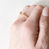 Vintage Solitär aus 18 Karat Gelbgold im Brillantschliff (ca. 0.15 ct), 70er Jahre
