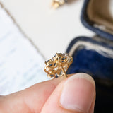 Boucles d'oreilles vintage en or 18 carats avec saphirs et diamants, 70
