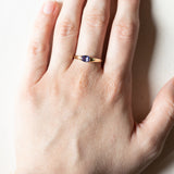 Anello vintage in oro 9K con tanzanite, anni ‘80