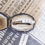 Vintage 14K white gold ring with brilliant cut diamonds (approx. 0.50ctw), 70s