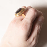 Винтажное коктейльное кольцо из 18-каратного золота с аметистом (около 10 карат), 60-е гг.