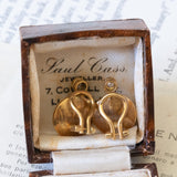 Orecchini vintage in oro 18K con perle mabé e diamanti (0.20ctw ca.), anni ‘60