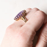 🔮Vintage Amethyst-Ring aus 14 Karat Gelbgold, 50er/60er Jahre