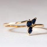 Vintage 14K gold and sapphire ring, 60s/70s