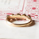 🥀 Veretta vintage in oro 18K con granati, anni ‘40/‘50