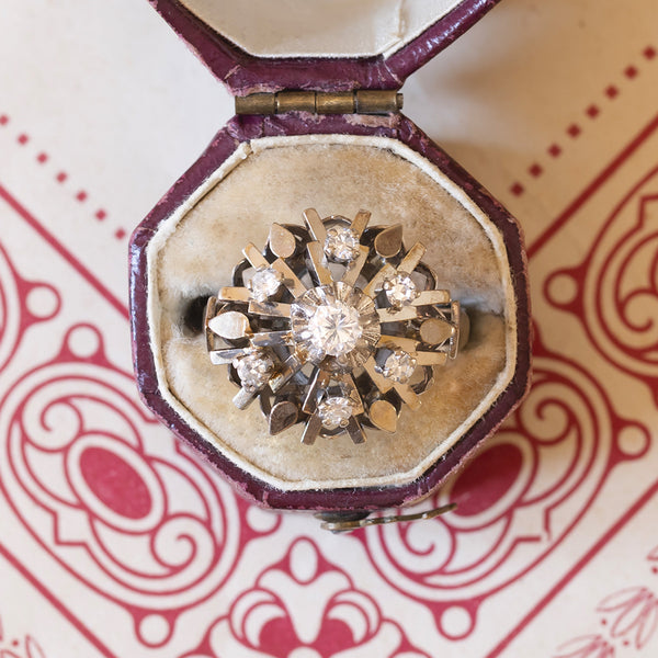 Anello antico in platino con diamanti (0.30ctw ca.), anni ‘30/‘40