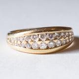 Anello vintage in oro 18K con diamanti (0.50ctw ca.), anni ‘70