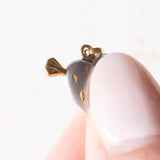 Vintage Herzanhänger aus 18 Karat Gelb- und Weißgold, 70er Jahre