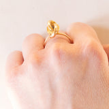 Anello vintage in oro giallo 18K, anni ‘70/‘80