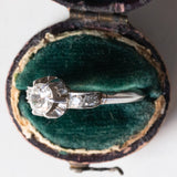 Antique platinum ring with diamonds (approx. 0.66ct), 30s