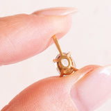 Los mit Vintage-Ohrringen aus 18 Karat Gelbgold und Vintage-Anhänger aus 18 Karat Gelbgold mit blauem Quarz, 70er Jahre
