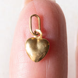 Paar Vintage Herzanhänger aus 18 Karat Gelbgold und Rubin, 60er Jahre