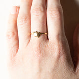 Vintage 18K Gold Zwei-Herz-Ring, 50er/60er Jahre