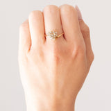 Vintage Ring aus 18 Karat Gelbgold mit Diamanten im Brillantschliff (ca. 0.22 Karat), 70er Jahre