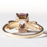 Anello vintage in oro 9K con topazio rosa, anni ‘80