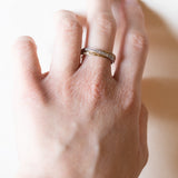 Vintage Tricolor 14K Gelb-, Weiß- & Roségold & Diamantring, 70er Jahre