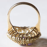 Vintage 8K Gold Patch Ring mit Amethyst (ca. 1.10 ct) und Peridots (ca. 1.50 ctw), 70er Jahre