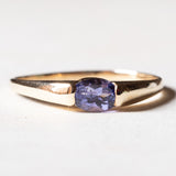 Anello vintage in oro 9K con tanzanite, anni ‘80