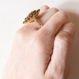 Los mit Vintage-Ring aus 10-karätigem Gold mit Granaten und Anhänger aus 8-karätigem Gold mit Granaten und Perle, 60er/70er Jahre