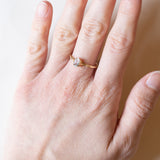 Винтажное золотое кольцо 18 карат с аквамарином, 50-е/60-е годы