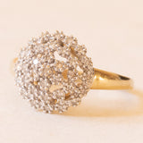 Vintage Diamantring aus 9 Karat Gelb- und Weißgold (ca. 0.40 Karat), 60er/70er Jahre