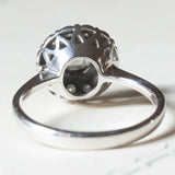 Vintage Gänseblümchenring aus 18 Karat Weißgold mit Diamanten (ca. 0.79 ctw), 50er Jahre