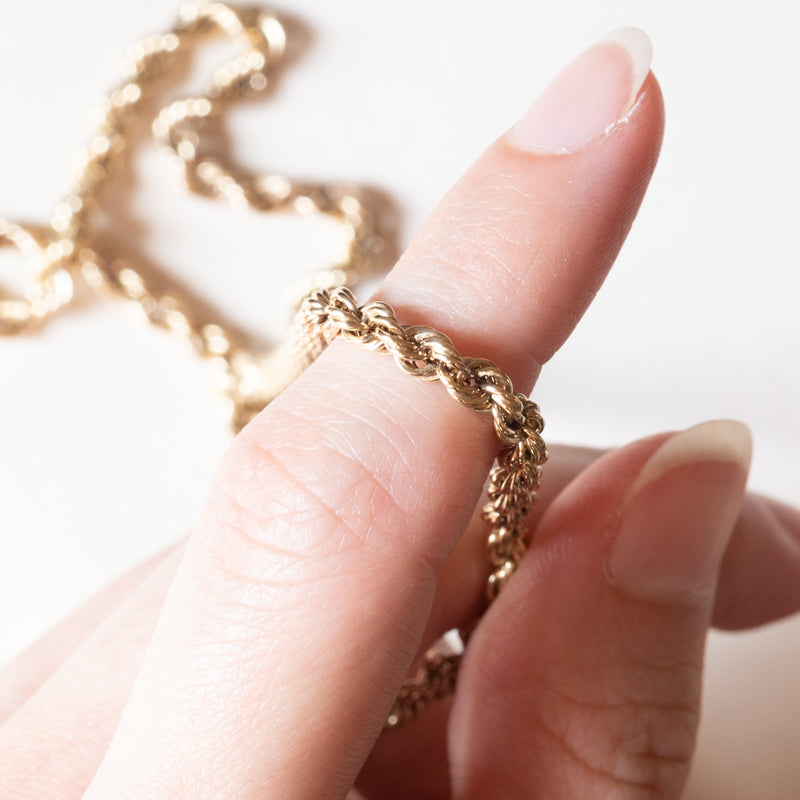 Collana torchon vintage in oro 9K, anni ‘60/‘70