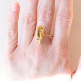 Anello vintage in oro giallo 18K, anni ‘70/‘80