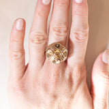 Vintage Cocktailring aus 8 Karat Gelbgold mit Citrin (ca. 2.60 Karat), 70er Jahre