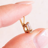 Los mit Vintage-Ohrringen aus 18 Karat Gelbgold und Vintage-Anhänger aus 18 Karat Gelbgold mit blauem Quarz, 70er Jahre