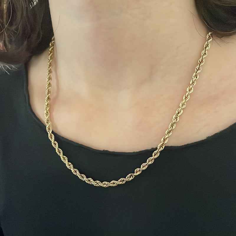 Collana torchon vintage in oro 9K, anni ‘60/‘70