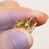 Vintage 8K Gold Peridot Ohrringe, 60er/70er Jahre