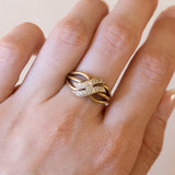 Vintage 18K gold diamond ring (0.15ctw approx.), 1950s