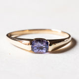 Anello vintage in oro 9K con tanzanite, anni ‘80